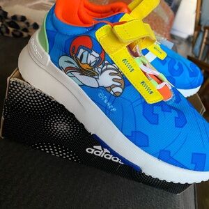 Adidas Kids Blue and Yellow Sneakers